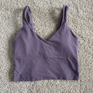Lululemon align cropped tank top with built-in bra, purple women’s size 6